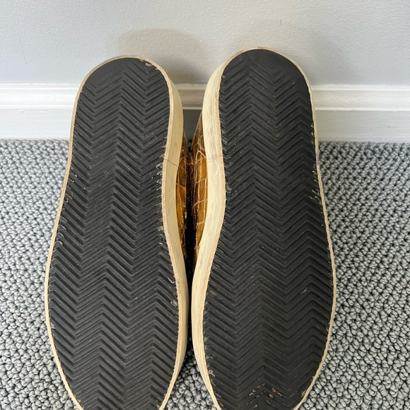 Golden Goose Gold Croc Embossed Leather Superstar Low-Top Sneaker - Picture 7 of 8